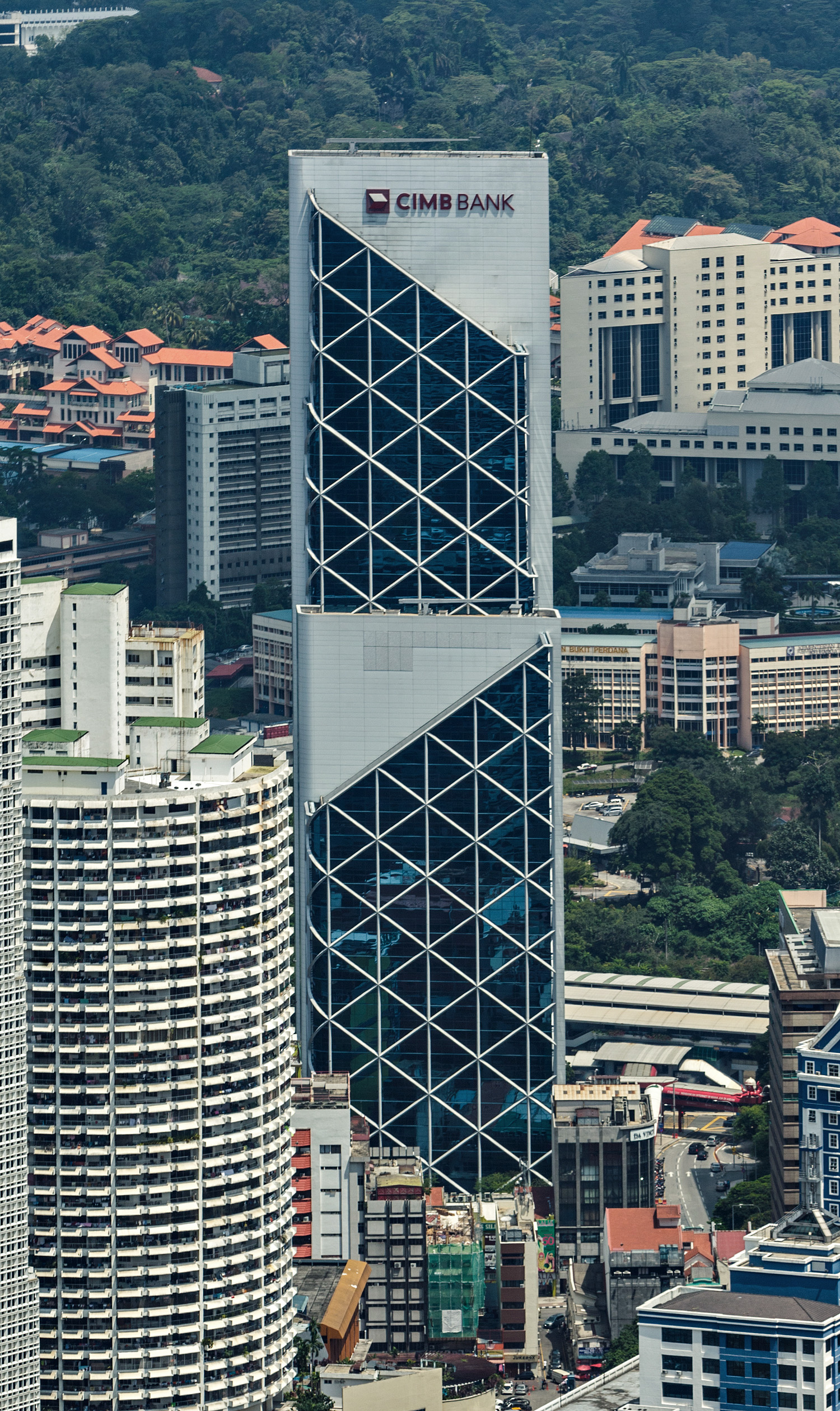 CAHB Corporate Office Tower, Kuala Lumpur - View from Petronas Tower 2. © Mathias Beinling